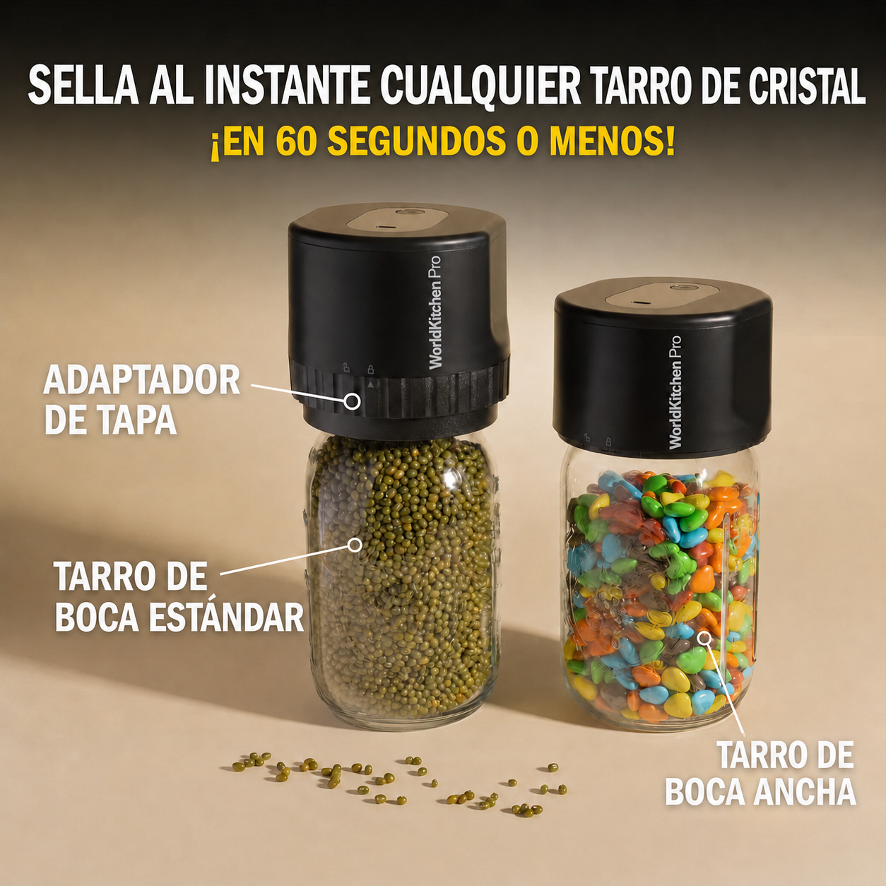 FreshLock Jar™ | Kit de sellado al vacío para tarros