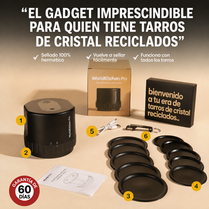 FreshLock Jar™ | Kit de sellado al vacío para tarros